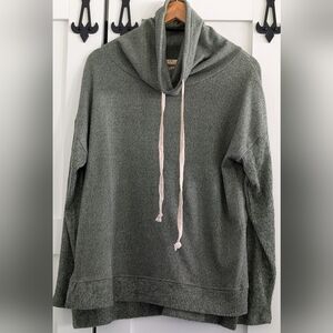 Heather Olive Soft Cowl Sweater